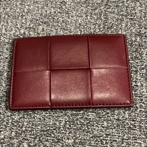 Bottega Veneta Burgundy Card Holder